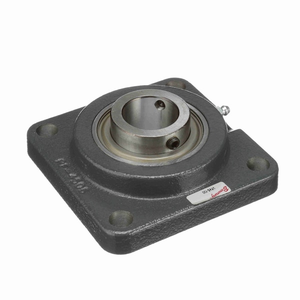Mounted Cast Iron Four Bolt Flange Ball Bearing, 52100 Bearing Steel, Setscrew Lock
